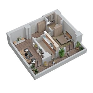 Apartament 2 camere - 60MP - Trafic Greu - Liberty Mall - COMISION 0